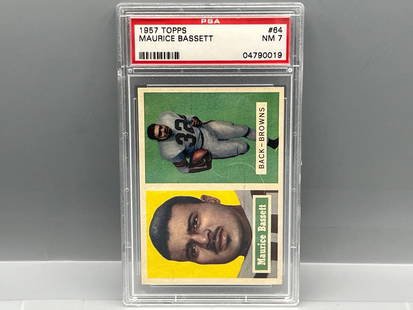 1957 Topps Maurice Bassett #64 PSA NM 7: 1957 Topps Maurice Bassett #64 PSA NM 7