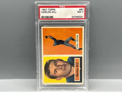 1957 Topps Harlon Hill #67 PSA NM 7: 1957 Topps Harlon Hill #67 PSA NM 7