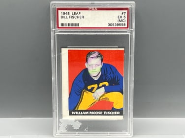1948 Leaf Bill Fischer #7 PSA EX 5 (MC)