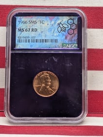 1966 SMS Lincoln Memorial Cent - NGC MS67 RD