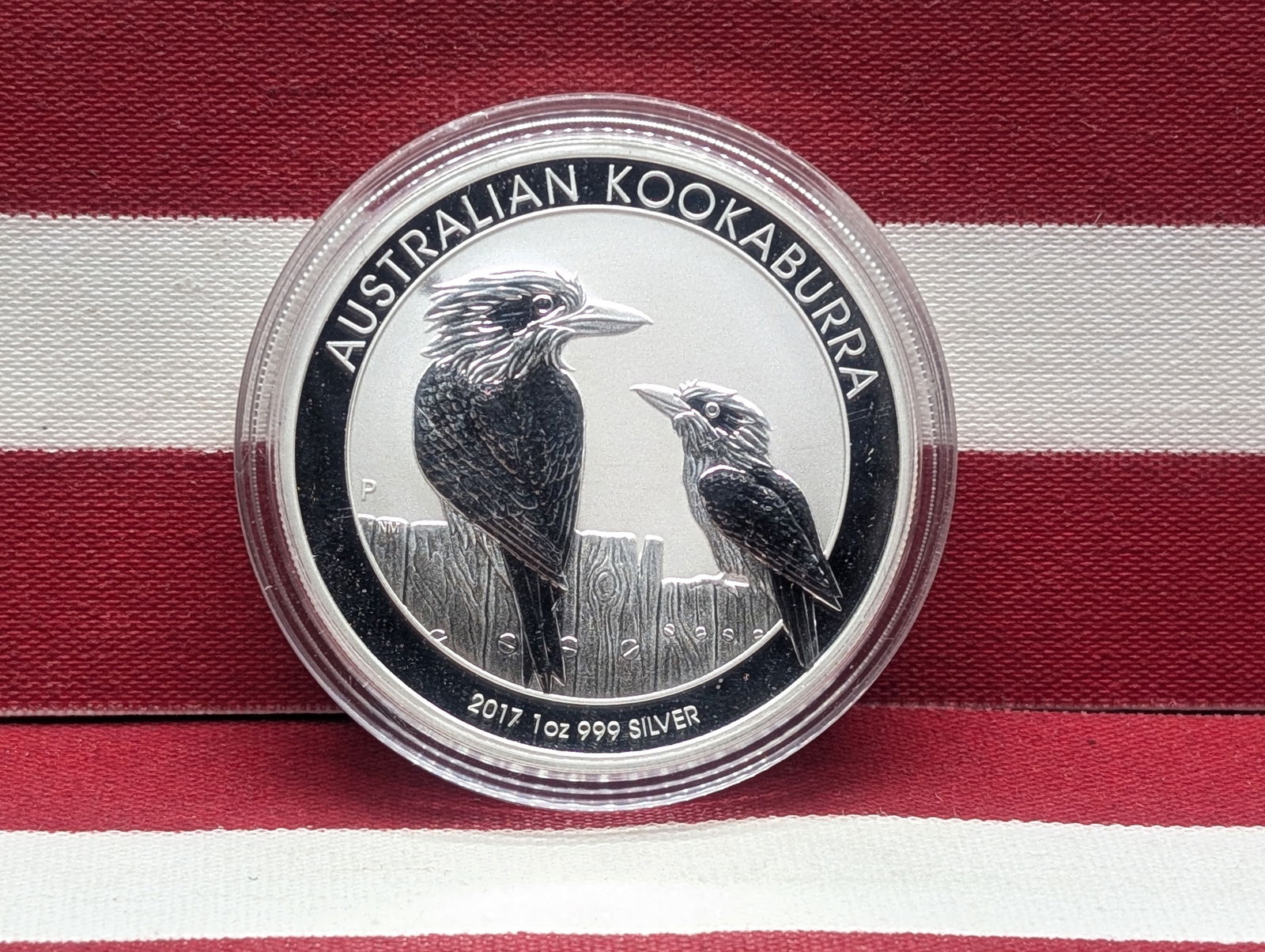 1 Oz. .999 FINE SILVER 2017 PROOF Australia $1 Kookaburra Coin in Capsule (1 of 2)
