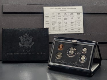1992-S United States Mint Premier Silver Proof Set in OGP w/ COA