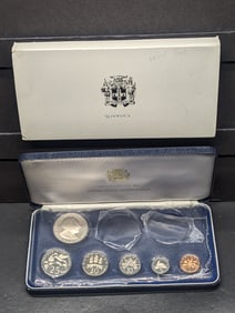 Partial 1974 Jamaica Proof Set in OGP (Missing 2 Coins)