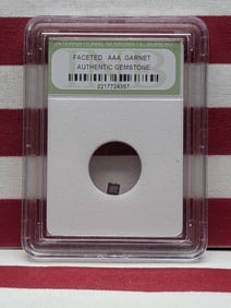 Authentic Gemstone!! Faceted AAA Garnet!! - Slabbed by International Numismatic Bureau