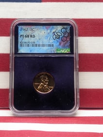 1962 PROOF Lincoln Memorial Cent - NGC PF68 RD