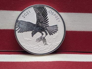 1 1/2 Oz. .9999 SILVER 2021 Australia $2 Osprey Coin