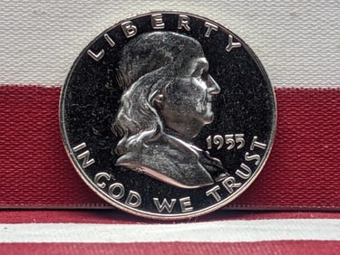 1955 PROOF Franklin Silver Half Dollar