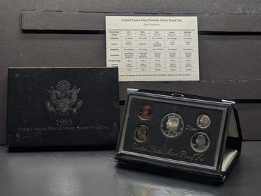 1993-S United States Mint Premier Silver Proof Set in OGP w/ COA