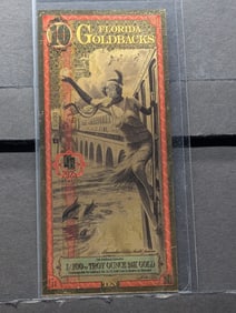 1/100th Troy Oz. 24k PURE GOLD 2025 $10.00 Florida Goldback