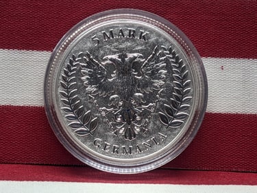 2022- 5 Mark Silver Germany Coin, 1 oz. Ag 999.9 Silver