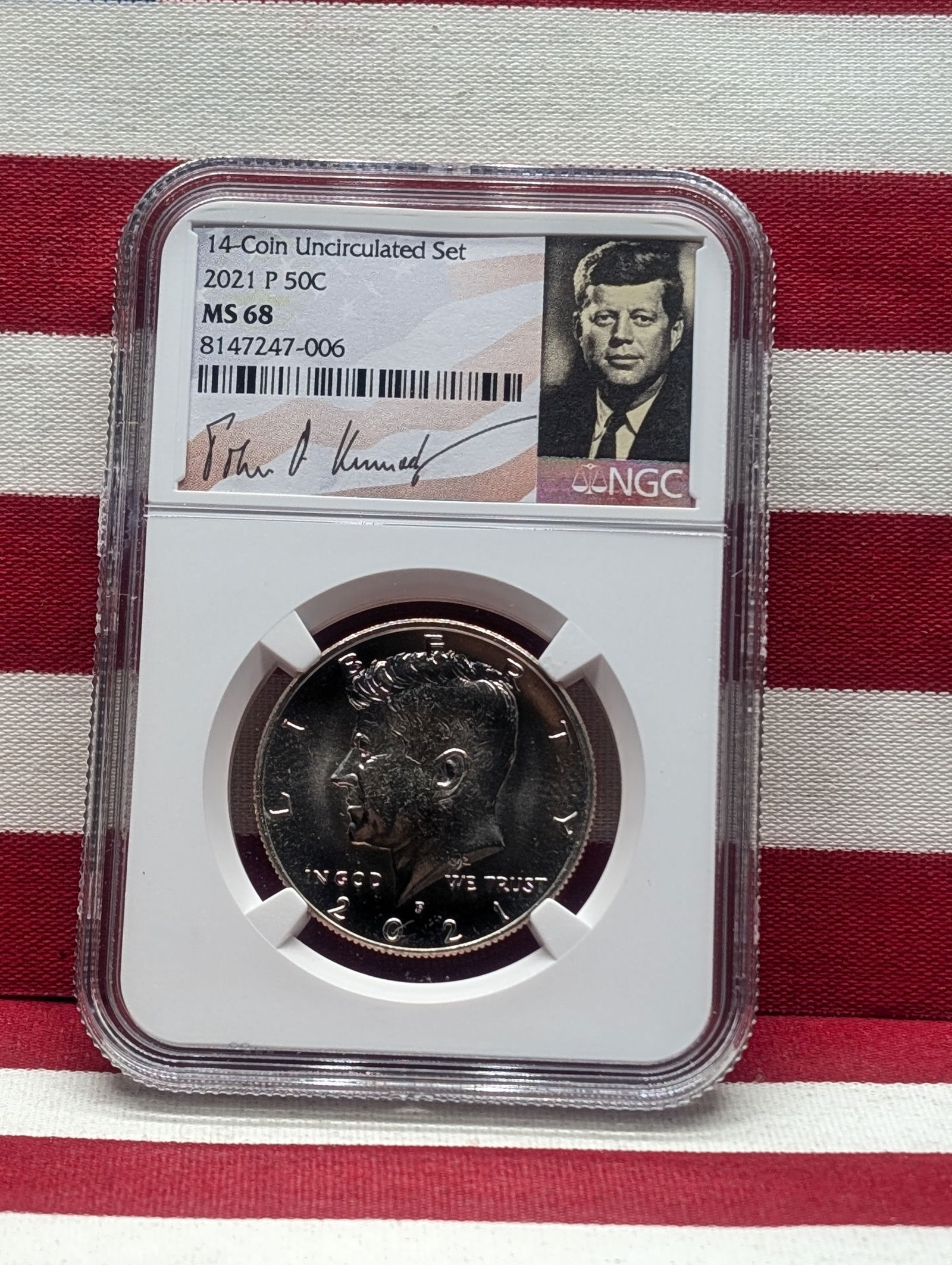 2021-P Kennedy Half Dollar - NGC MS68 w/ Signature (1 of 3)