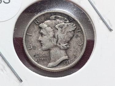 1917-S Mercury Dime, 90% Silver