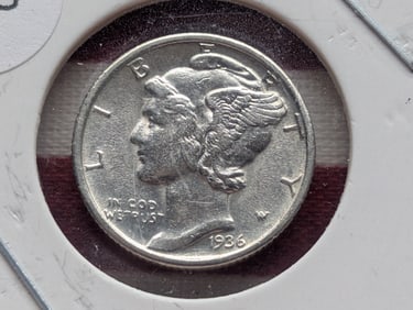 1936-P Mercury Dime, 90% Silver