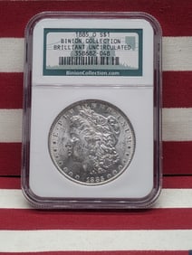 1885-O Morgan Silver Dollar - NGC BRILLIANT UNC *Binion Collection*