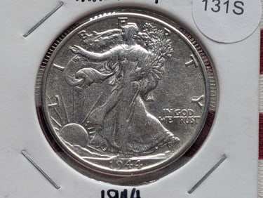 1944 -S Walking Liberty Half Dollar, 90% Silver
