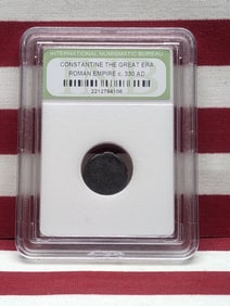 c. 330 AD Constantine the Great Era Roman Empire Coin - Slabbed International Numismatic Bureau