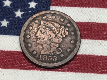 1853 Braided Hair Large Cent
