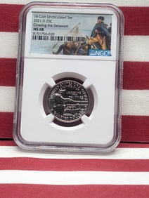 2021-D Crossing the Delaware Quarter - NGC MS68