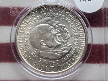 1952 George Carver / Booker T. Washington Half Dollar, 90% Silver