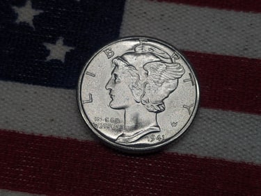 1941-D Mercury Silver Dime F.S.B. **GEM BU**