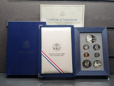 1993-S United States Mint Prestige Set in OGP w/ COA - Bill of Rights Commemorative Silver Dollar