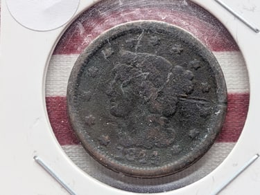 1844 Braided Hair Large Cent