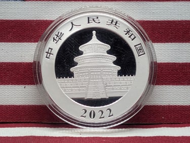2022 China Silver Coin Featuring Pandas, 30 g Ag .999