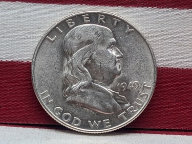 1949-D Franklin Silver Half Dollar **CHOICE AU**