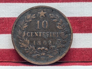 1862 10 Centesimi Italy Coin
