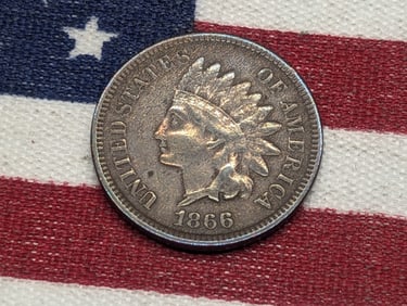 1866 Indian Head Cent - VF - KEY DATE!!