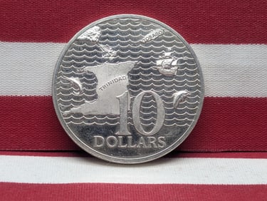 1974 Trinidad & Tobago 10 Silver Dollars
