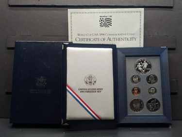 1994-S United States Mint Prestige Set in OGP w/ COA - World Cup USA Commemorative Silver Dollar
