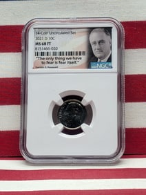 2021-D Roosevelt Dime - NGC MS68 FT