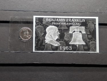 1963 PROOF Benjamin Franklin Silver Half Dollar
