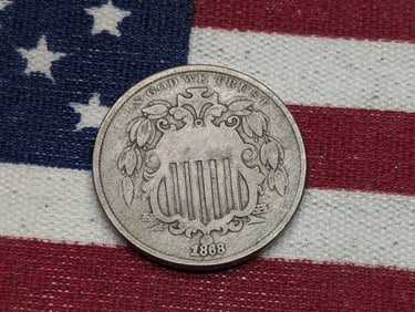 1868 Shield Nickel **FINE+**