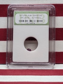 Authentic Gemstone!! Natural Sri Lanka Ruby!! - Slabbed by International Numismatic Bureau