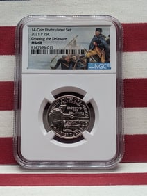 2021-P Crossing the Delaware Quarter - NGC MS68