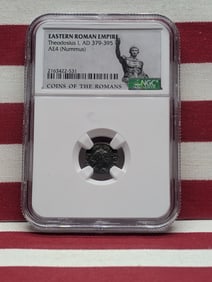 AD 379-395 Eastern Roman Empire Theodosius AE4 (Nummis) - NGC ANCIENTS
