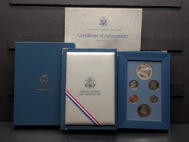 1987-S United States Mint Prestige Set in OGP w/ COA - Constitution Commemorative Silver Dollar