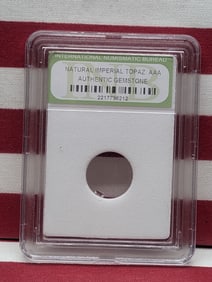 Authentic Gemstone!! Imperial .30+ Carat Topaz!! - Slabbed by International Numismatic Bureau