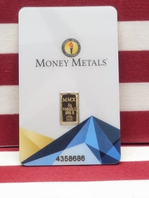 1/2 Gram Money Metals Exchange .9999 FINE GOLD Bar