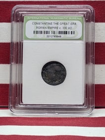 c. 330 AD Constantine the Great Era Roman Empire Coin - Slabbed International Numismatic Bureau