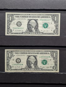 2009 & 2013 Series $1.00 Federal Reserve Trinary Notes (2 PCS)