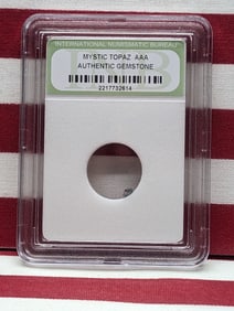 Authentic Gemstone!! Mystic AAA Topaz!! - Slabbed by International Numismatic Bureau