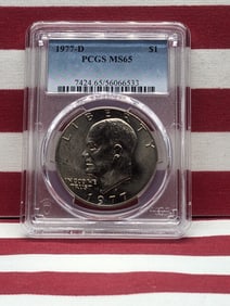 1977-D Eisenhower Dollar - PCGS MS65