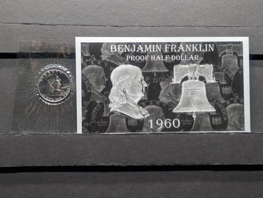1960 PROOF Benjamin Franklin Silver Half Dollar