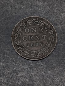 1897 Canada Large Cent, High Grade, 128 Years Old