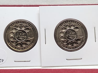 2020 P & D Uncirculated American Innovation Dollar, Massachusetts (MA)