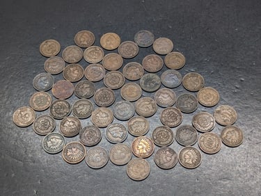 50 Mixed Dates Indian Head Cents