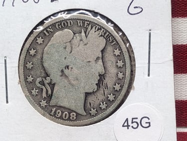 1908-D Barber 50c. 90% Silver